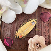 Vriksham Silk Thread Kundan Saree Pin-Green-H1002